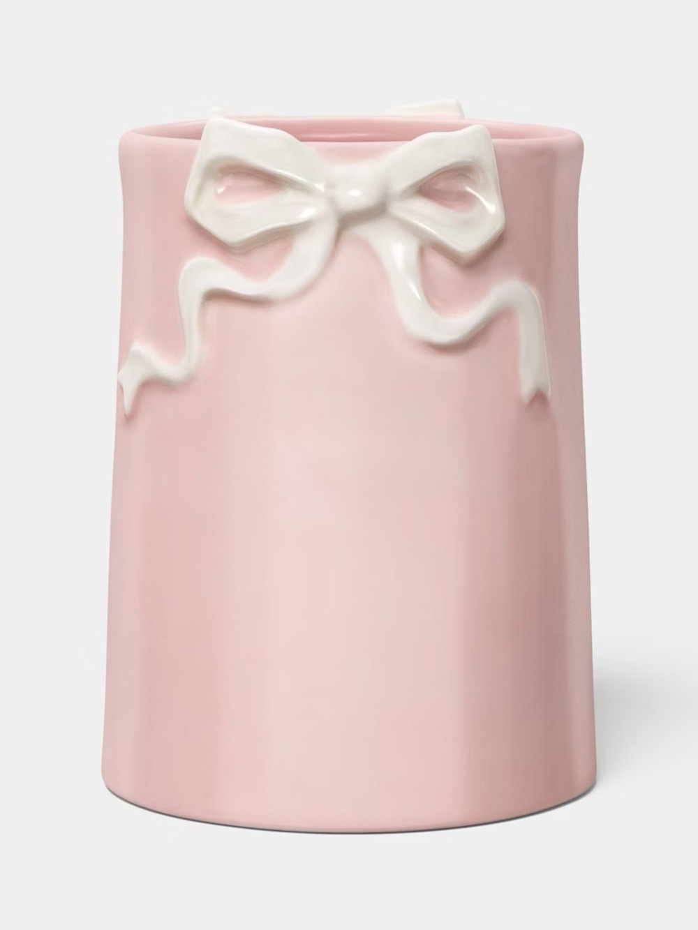 Bow Small Vase / Utensil Holder Pink - Room Essentials